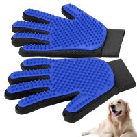 Rubber Pet Dogs Cats Grooming Gloves Mitten Deshedding Cleaning Animal Hair Remover Brush Scratcher for Dog Cat Combing Massage