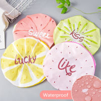 1Pcs Cute Fruit Shower Cap Cartoon Pattern Waterproof Shower Bath Cap Girls Women Adult Bathing Shampoo Caps Saunas Spa Hats