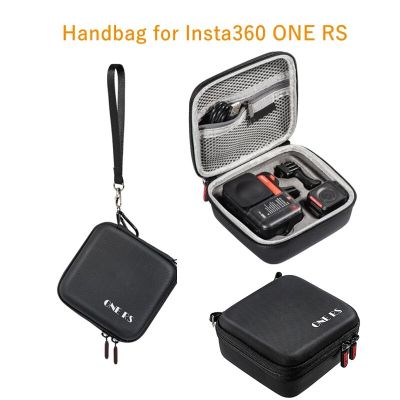 Portable Storage Bag For Insta360 ONE RS Panoramic Camera 1 Inch Standalone Bag Black PU Material Waterproof Handbag Accessories