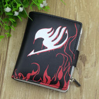 Fairy Tail Anime Leather Wallet Black Color Button Purse Women Men Cool Money Bag 3D Colorful Printed With for Gift