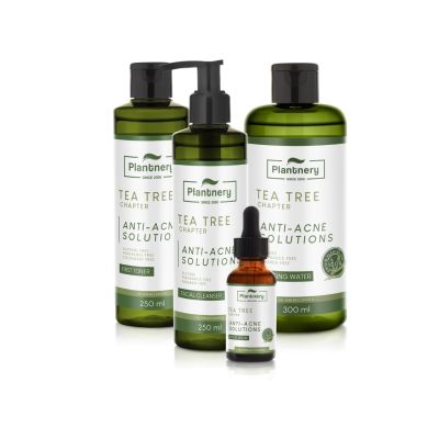 Plantnery tea tree Set Exclusive First Toner /Intense Serum /Facial Cleanser /First Cleansing Water 1 เช็ท 4 ชิ้น