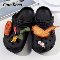 【 CuteDeco】Simulated Food (1 Type) Chicken Wings / Kelp / Small Barbecue Charm Button Deco/ Cute Jibbitz Croc Shoes Diy / Charm Resin Material For DIY