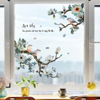 Window Film Stickers Tree Birds Decorative Static Cling Non-adhesive Removable Double Side Visible Window Art Home Room Decor Wall Stickers  Decals