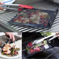 BBQ Grill Mesh Bag Reusable Non-Stick Grilling Bag Baking Sheet Liners Mats Grids Outdoor Picnic Tool BBQ Accessories