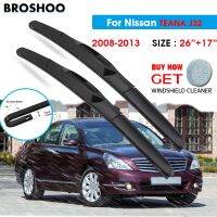 Car Wiper Blade For Nissan TEANA J32 26 quot; 17 quot; 2008 2013 Windscreen Windshield Wipers Blades Window Wash Fit U Hook Arms