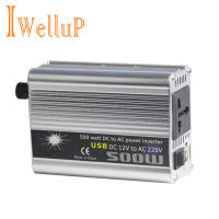 Iwellup 500W Car Inverter 12v 220v 50Hz Auto Invertor 12 220 Plug Power Converter Inverter Peak Power 1000W