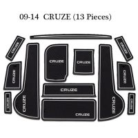 สำหรับ Chevrolet Cruze 2009-2014รถ Anti-Skid แผ่นรองประตูภายในช่องเก็บแผ่นยางถาดรองแก้วน้ำ Central Control ฝุ่นป้องกัน Pad