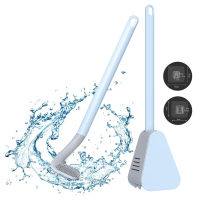 Silicone Bristles Toilet Brush and Holder for Bathroom Storage and Organization Compact Wall Hang Cleaning Kit WC Accessories