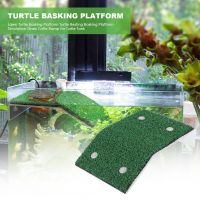 Lawn Turtle Basking Platform Turtle Resting Basking Platform Simulation Grass Turtle Ramp for Turtle Tank Reptile