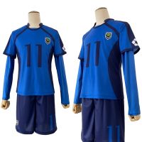 ❡☬✧ Holoun Blue Lock ชุดคอสเพลย์ เสื้อยืด ลายอนิเมะ Football Soccer Uniform Isagi Yoichi Bachira Chigiri Nagi Rin Sae Itoshi สีฟ้า สําหรับปาร์ตี้ฮาโลวีน