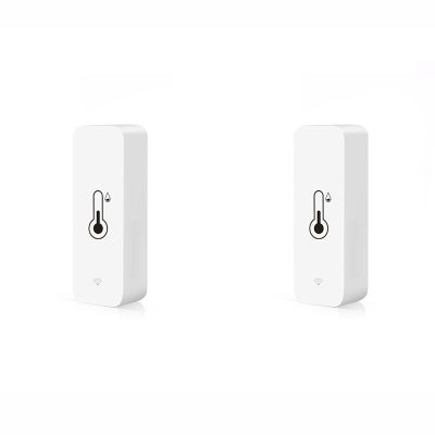 2Pcs Tuya Smart Temperature and Humidity Sensor WiFi APP Remote Monitor for Smart Home Var Smart Life APP Control