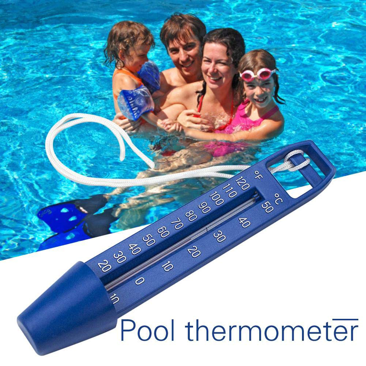 Fish Ponds Men Pool Thermometer for Spas,Aquariums Swimming Pool Floating Water Temperature Thermometers with String Hot Tub 