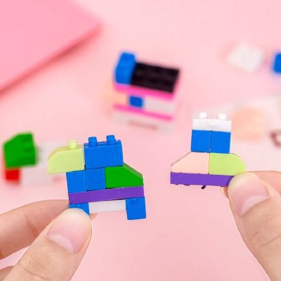 1pack Building Blocks Shape Erasers Student Children Gift School Supply Creative Eraser