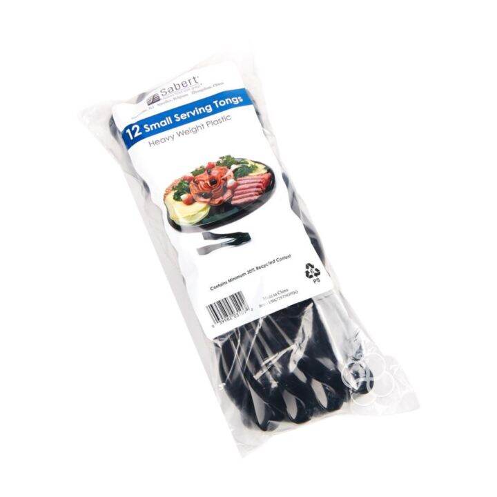 Sabert Disposable Serving Tongs Black 12s Lazada PH