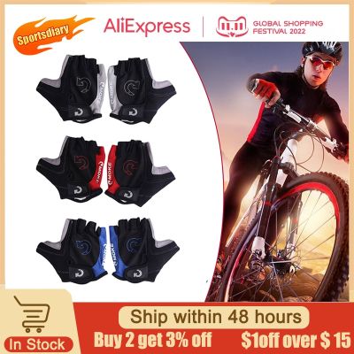 hotx【DT】 Half Cycling Gloves Anti Gel Breathable Motorcycle MTB Road Men S-XL