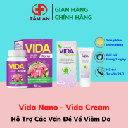Vida Nano và Vida Cream - Hỗ Trợ Viêm Da Cơ Địa - trong uống ngoài bôi
