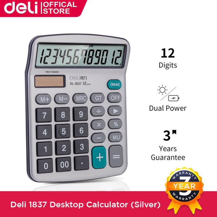 Deli Electronic Calculator Calculator For Business 12 Digit Display