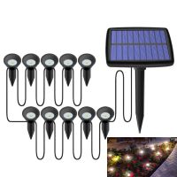 【LZ】┇∈  Luz solar de jardim à prova dágua led luzes enterradas 2 em 1 10 em 1 área externa iluminação de paisagem para jardim passagens decoração de piscina