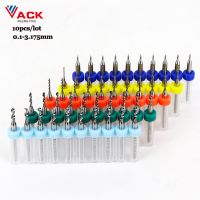 VACK 10Pcs PCB Mini เจาะ ชุดบิตทังสเตนเหล็กคาร์ไบด์โลหะ เจาะ สําหรับแผงวงจรพิมพ์ CNC Machine Bits เครื่องมือ ชุด 3.175 มม