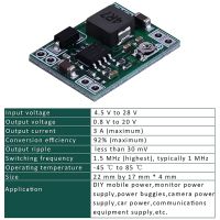 12PCS MP1584 DC-DC Power Supply Module 3A Adjustable Converter for Replace LM2596 24V 12V 5V 3V