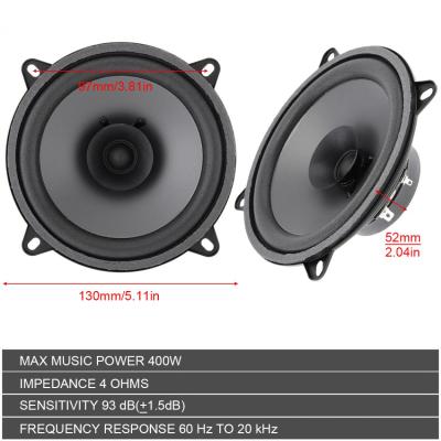 1pcs 5 Inch 400W Car Coaxial Speaker Vehicle Door Auto Audio Music Stereo Full Range Frequency Hifi Speakers New