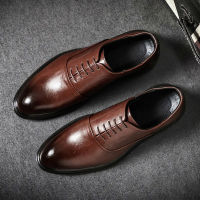 Mens Formal Shoes Genuine Leather Oxford Shoes For Men Italian 2020 Dress Shoes Wedding Shoes Laces Leather Broguehjk8