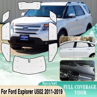 ม่านบังแดดแบบเต็มรูปแบบสำหรับ Ford Explorer U502 MK5 2011 ~ 2019กันลมหน้าต่างคลาสสิกอุปกรณ์ตกแต่งรถยนต์