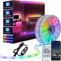 20m LED Strip Lights RGBIC WS2812B 5050 5V Flexible Diode Luces Neon Ribbon Bluetooth Control for Computer TV Dedroom Decoration LED Strip Lighting