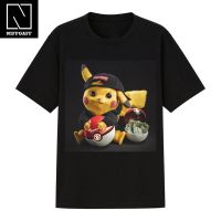 ┇PIKACHU POKEMON T เสื้อ 100% Cotton Baju T เสื้อ Lelaki 180gsm รอบคอชายเสื้อ S-4XL Unisex TShirt ผู้หญิง TEEkawaii เสื้อยืดคุณภาพดี