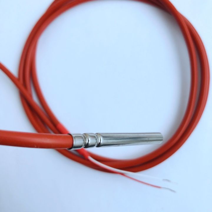 2-wire-pt1000-temperature-sensor-thermistor-silicone-gel-coated-1-5meters-probe-45mm-x-5mm-50-180-centigrade-rtds