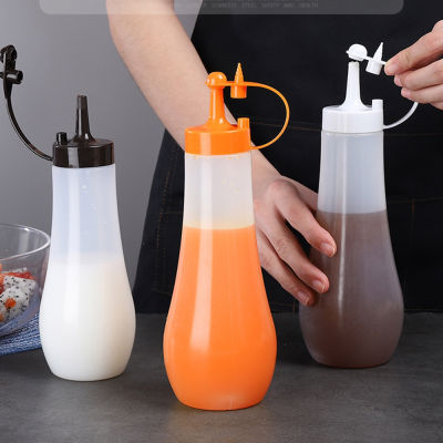 250/360ml/480ml/720ml 250/360ml/480ml/720ml Condiment Squeeze Bottle Sauce Squeeze Bottle Syrup Bottle Salad Bottle Dressing Container Food Dispenser Squirt Bottle For Kitchen Plastic