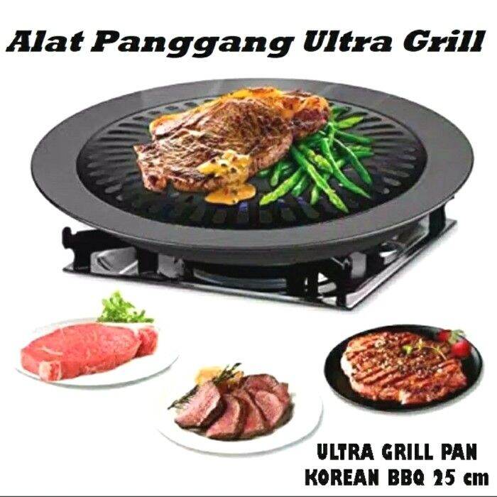 Ultra Grill Pan 32 Cm BBQ Bulat Smokeless Lazada Indonesia
