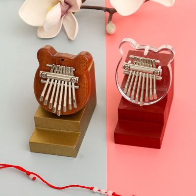 【YF】 8 Kalimba Thumb Wooden/Acrylic Small Wearable Musical Instrument Pendant Mbira Adult Kids