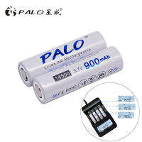 (สินค้าเฉพาะจุด) PALO 900MAh AA 3.7V 14500ไอออนแบบชาร์จไฟได้สำหรับเครื่องชาร์จไฟฉาย LED สำหรับ AA AAA 18650 14500 16350 18500เป็นต้น。《 Suggest Order 》