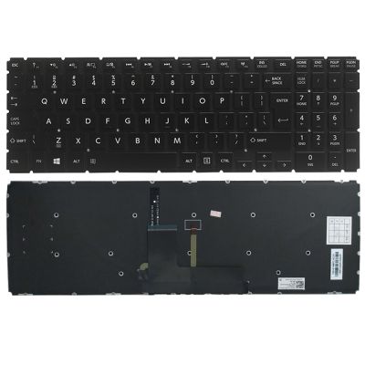 New Backlit UI Keyboard For Toshiba Satellite L50 B L55 B S50 B L55DT B S55 B English US Black With Backlight