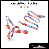 HamshMoc No Pull Dog Harness And Leash Set East เดินสัตว์เลี้ยงสายรัดปรับสายจูงสุนัขไนล่อนสำหรับสุนัขขนาดกลางขนาดเล็ก