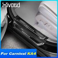 Hivotd สำหรับ Kia Carnival KA4 2021 2022 2023 รถประตู Sill Cover สแตนเลสเกณฑ์ Anti-Scratch แผ่นอุปกรณ์ตกแต่งภายนอก