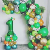 hot【cw】 109pcs Balloons Garland Arch Jungle Supplies Favors Kids Birthday Baby Shower Boy