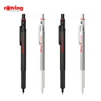 Rotring 600 Mechanical Pencils 0.5mm 0.7mm Professional Drawing Sketching Pens Metallic Body Hexagon Holder Wall Chargers