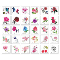 Gogirl 66pcs Flower Butterfly Body Art รอยสักชั่วคราวสติกเกอร์รอยสักกันน้ำ