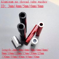 10 buah tabung Alumium M3 M4 M5 M6 m8 x 2 sampai 50mm aluminium mesin cuci bushing bulat berongga tanpa benang standoff spacer