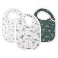 【CC】 3Pcs Baby Bibs Infant Cotton Bib Newborn Color Scarf Feeding Saliva Bandana Burp Boy Shower