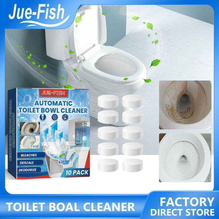 JUE-FISH Toilet Cleaning Tablets Flush Deodorizes Toilet Automatic ...