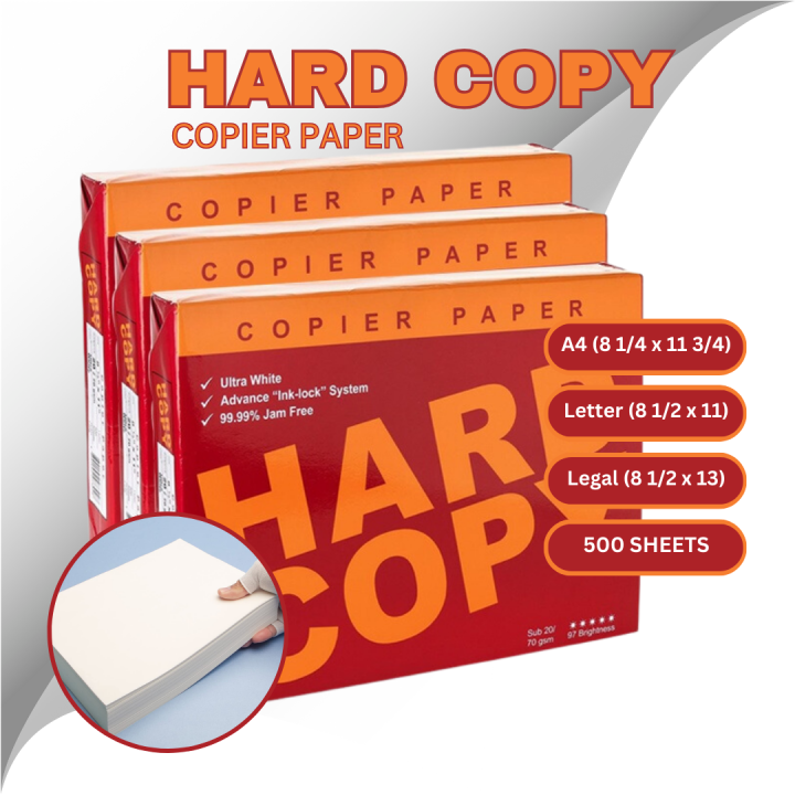 GBC Hard Copy Bond Paper/ Copy Paper / 70gsm / Short / A4 / Long ...