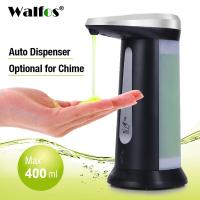 WALFOS 400Ml ABS เครื่องจ่ายสบู่เหลวอัตโนมัติไฟฟ้าเซ็นเซอร์อัจฉริยะเครื่องจ่ายเจลทำความสะอาดแบบสัมผัสสำหรับห้องครัวห้องน้ำ