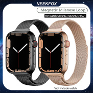 NEEKFOX Dây Đeo Milanese Kim Loại Mỏng Cho Apple Watch Ultra 8 7 6 SE 5 4