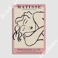 Henri Matisse นอนผู้หญิงพิมพ์โลหะแผ่นโปสเตอร์โรงรถสโมสรตกแต่งผนังโรงภาพยนตร์ห้องนั่งเล่นตลกดีบุกโลโก้โปสเตอร์ 20 * 30 ซม