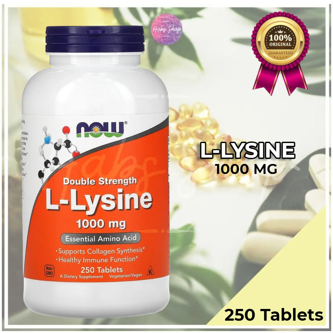 Now Foods Double Strength L Lysine 1000 mg 100 Tablets or 250 Tablets |  Lazada PH