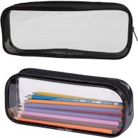 ✗☜☎ Transparent Pencil Cases Waterproof Large Capacity Pouch Pen Bag Simple PVC Aesthetic Stationery School Supplies for Girls