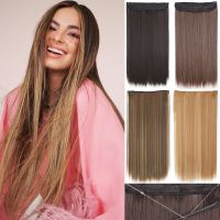 Synthetic 22 32" Inches No Clips In Natural Hidden Secret False Hair Piece Hair Extension Long Straight Fish Line Hair Pieces Wig  Hair Extensions  Pa